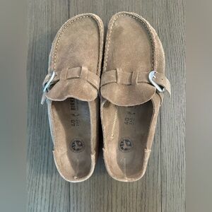 Birkenstock Beige Suede Loafers